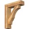 Ekena Millwork Balboa Block Rough Sawn Bracket w/ Offset Brace, Western Red Cedar, 6"W x 22"D x 26"H BKT0604X22X26BOA05RWR - alternate 1